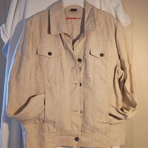 Eddie Bauer Women's Beige Jean Jacket